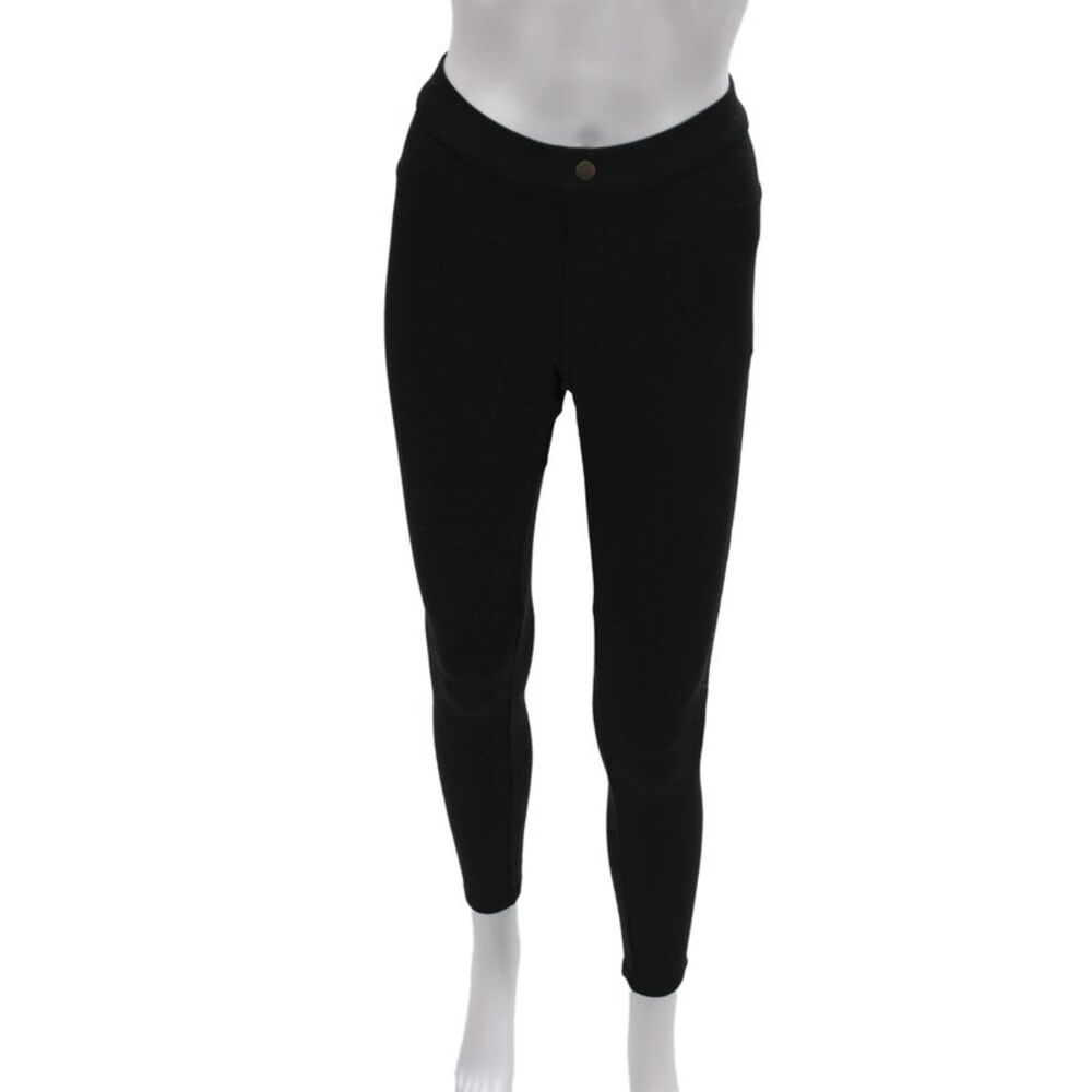 Hue Womens Black Rayon Blend Jeggings Stretch Inseam 26 Size S